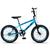 Bicicleta Aro 20 Kls Cross Aluminio Freio V-Brake Azul pantone, Preto