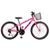 Bicicleta Aro 24 Alumínio Kls Sport Gold Freio V-Brake Mtb 21 Marchas Feminina Pink, Preto
