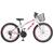 Bicicleta Aro 24 Alumínio Kls Sport Gold Freio V-Brake Mtb 21 Marchas Feminina Branco, Pink