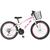 Bicicleta Aro 24 Alumínio Kls Sport Gold Freio V-Brake Mtb 21 Marchas Feminina Branco, Pink