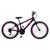 Bicicleta Aro 24 Alumínio Kls Sport Gold Freio V-Brake Mtb 21 Marchas Feminina Preto, Pink