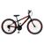 Bicicleta Aro 24 Alumínio Kls Sport Gold Freio V-Brake Mtb 21 Marchas Preto, Vermelho