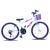 Bicicleta Aro 24 C/cestinha Forss Anny 18 Marchas Violeta Branco