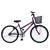 Bicicleta Aro 24 Femenina/Menina Juvenil Cestinha Freios V Brake Rodas Alumínio Aero Violeta