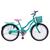 Bicicleta Aro 24 Feminina Jady Cecy Menina Com Cestinha Freio V Brake Rodas Alumínio Aero Resistente Azul turquesa