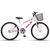 Bicicleta Aro 24 Kls Free Freio V-Brake Mtb Feminina Branco, Pink