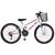 Bicicleta Aro 24 Kls Sport Gold  Freio V-Brake Mtb 21 Marchas Feminina Branco, Pink