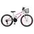 Bicicleta Aro 24 Kls Sport Gold  Freio V-Brake Mtb 21 Marchas Feminina Branco, Pink