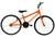 Bicicleta Aro 24 Masculina Infantil Wendy Freio V-Brake Laranja, Preto