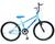 Bicicleta Aro 24 Masculina Rebaixada Idade 9 A 14 Anos - Wolf Bikes Azul claro