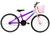 Bicicleta Aro 24 para Menina Infantil Wendy Com Cestinha Violeta, Rosa