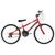 Bicicleta Aro 24 Ultra Bikes Rebaixada 18 Marchas Freios V Brake Vermelho