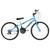 Bicicleta Aro 24 Ultra Bikes Rebaixada 18 Marchas Freios V Brake Azul bebe