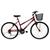 Bicicleta Aro 26 21 Marchas Feminino com Cesta Bella Cairu Vermelho