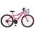 Bicicleta Aro 26 Alumínio Kls Sport Gold Freio V-Brake Mtb 21 Marchas Feminina Pink, Preto