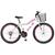 Bicicleta Aro 26 Alumínio Kls Sport Gold Freio V-Brake Mtb 21 Marchas Feminina Branco, Pink