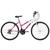 Bicicleta Aro 26 Feminina Bicolor 18 Marchas Aço Carbono Ultra Bikes Rosa, Branco