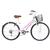 Bicicleta Aro 26 Kls Retro Sport Freio V-Brake 6 Marchas Branco, Pink