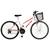 Bicicleta Aro 26 Kls Sport Freio V-Brake Mtb 21 Marchas Feminina Branco, Vermelho