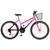 Bicicleta Aro 26 Kls Sport Gold Freio V-Brake Mtb 21 Marchas Bicolor Feminina Rosa chiclete, Preto