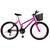 Bicicleta Aro 26 Kls Sport Gold Freio V-Brake Mtb 21 Marchas Bicolor Feminina Rosa chiclete, Preto