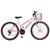 Bicicleta Aro 26 Kls Sport Gold Freio V-Brake Mtb 21 Marchas Feminina Branco, Pink