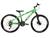 Bicicleta Aro 26 KOG 18v Disco Freeride Full X25 Tipo Viking Verde neon, Branco