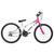 Bicicleta Aro 26 Rebaixada Bicolor Aço Carbono Ultra Bikes Branco, Rosa