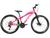 Bicicleta Aro 26 Viking Tuff X 25 Freeride Freio a Disco 21 Marchas Grupo Shimano Tourney Suspensão Dianteira Rosa, Verde