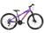 Bicicleta Aro 26 Viking Tuff X 25 Freeride Freio a Disco 21 Marchas Grupo Shimano Tourney Suspensão Dianteira Violeta, Caramelo