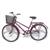 Bicicleta Aro 26 Wendy Modelo Poti  Com Cesta Cores Violeta escuro