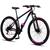 Bicicleta Aro 29 Aço Carbono Ksvj Freios Disco Suspensão 21v Preto azul, Rosa