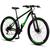 Bicicleta Aro 29 Aço Carbono Ksvj Freios Disco Suspensão 21v Preto, Verde
