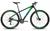 Bicicleta aro 29 alfameq stroll câmbio shimano freio a disco 27 marchas Preto com verde e azul
