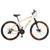 Bicicleta Aro 29 Alumínio KLS King Ezfire Câmbios Shimano Freio Disco Mtb 21 Marchas Branco, Laranja