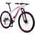 Bicicleta aro 29 Dropp Alumínio 21 Vel Marchas Freios a Disco Aluminum  Branco, Rosa