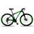 Bicicleta aro 29 dropp alumínio freios disco 21 marchas Preto, Verde