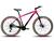 Bicicleta Aro 29 KOG Alumínio 21 Velocidades 3x7 Marcha Freio a Disco Suspensão Mecânica 80mm de Curso Preto, Rosa