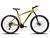 Bicicleta Aro 29 KOG MTB Quadro Alumínio Cabeamento Interno 21 Velocidades 3x7 Marcha Cambios Shimano Tourney Freio a Disco Mecânico Amarelo, Preto
