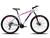 Bicicleta Aro 29 KOG MTB Quadro Alumínio Cabeamento Interno 21 Velocidades 3x7 Marcha Cambios Shimano Tourney Freio a Disco Mecânico Branco, Rosa