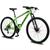 Bicicleta aro 29 KRW Alumínio 24 Velocidades Marchas Freio Hidráulico Suspensão dianteira Mountain Bike KR2 Verde, Preto