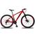 Bicicleta Aro 29 Ksw 21v com suspensão e freios a disco Vermelho, Preto