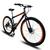 Bicicleta Aro 29 Quadro 17 Aço Freio a Disco Mecânico 21 Marchas - Dropp Preto, Laranja