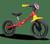 Bicicleta Balance Equilíbrio Infantil Criança Unissex Nathor Vermelho