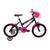 Bicicleta Cairu Aro 16 com Cesta Feminina C-High Preto com pink