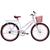 Bicicleta Cairu Aro 26 Cesta Feminino Personal Genova 311010 Branco com vermelho