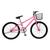 Bicicleta Colli Bike Aro 24 freio V-Brake Com Cesta Rosa