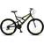 Bicicleta Colli Full Suspension Aro 26 Freio V-Break 21 Velocidades Preto fosco, Amarelo neon