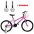 Bicicleta Com Rodinha e Cesta Feminina Infantil Aro 20 Wendy Pink