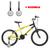 Bicicleta Com Rodinha Infantil Aro 20 Masculina Wendy Vbrake Preto, Amarelo